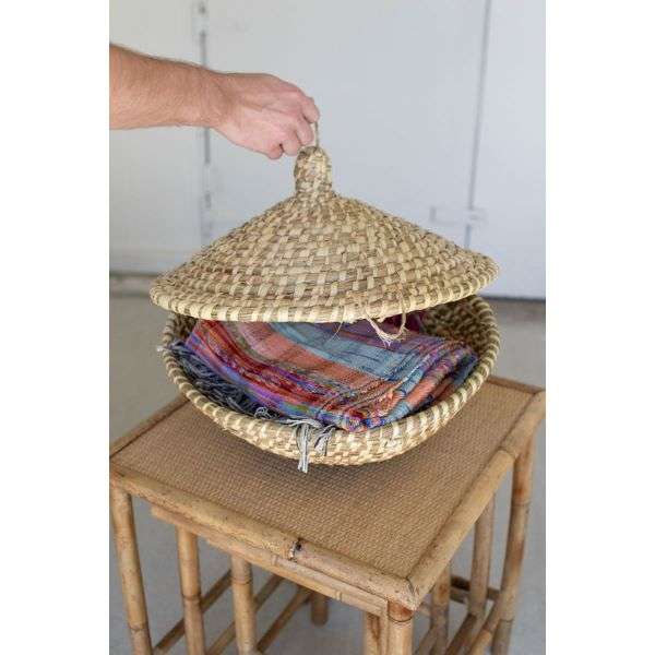 SEAGRASS BASKET WITH LID  Thumbnail
