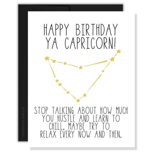 HAPPY BIRTHDAY CAPRICORN CARD Thumbnail