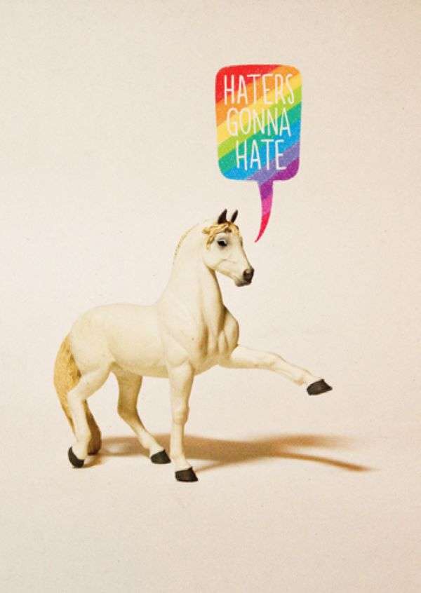 HATERS GONNA HATE UNICORN CARD Thumbnail