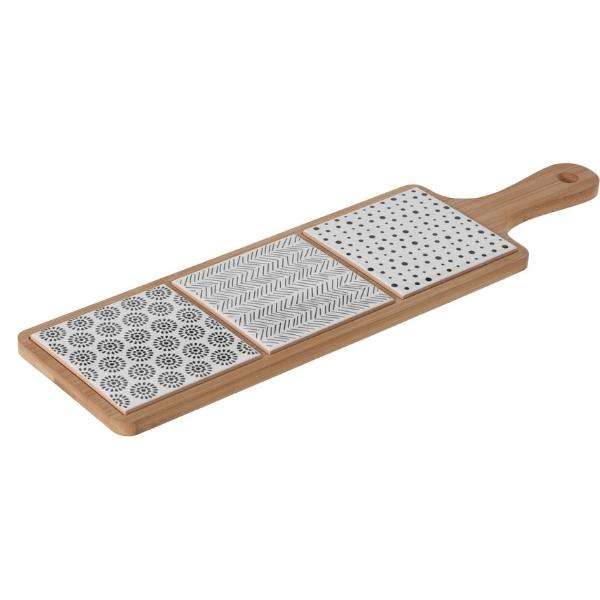 SERVING TRAY WITH 3 TILES Thumbnail