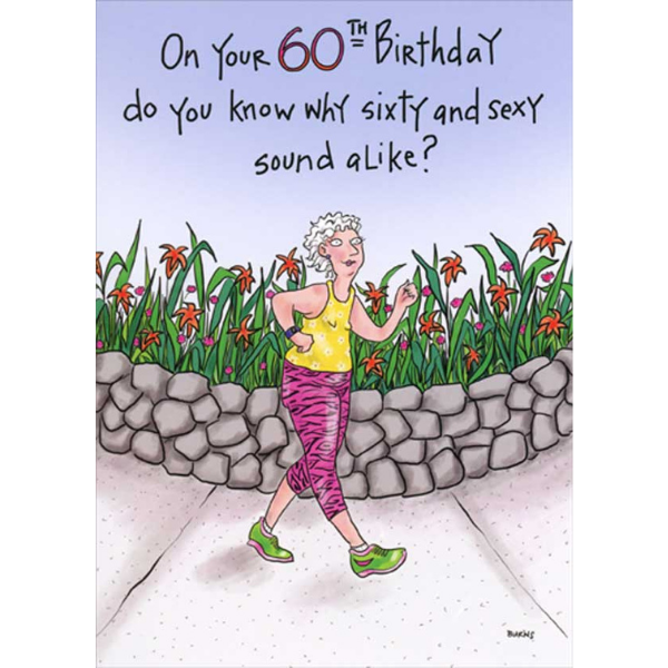 60TH AND SEXY BIRTHDAY CARD  Thumbnail