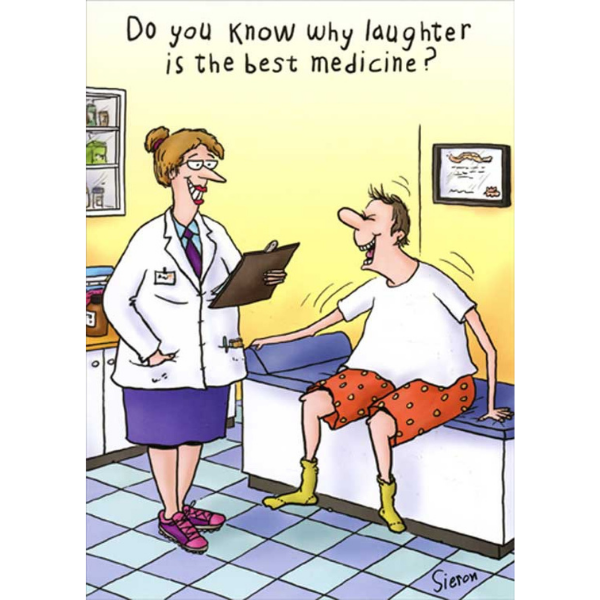 LAUGHTER BEST MED GET WELL CARD  Thumbnail
