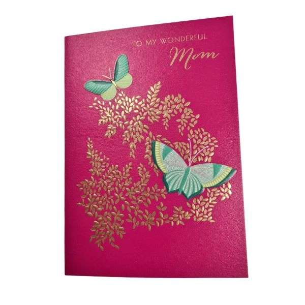 TO MY WONDERFUL MOM (BUTTERFLY) CARD Thumbnail