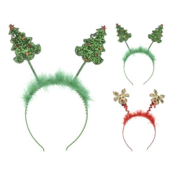 CHRISTMAS HEADBANDS WITH FEATHERS (KM) Thumbnail