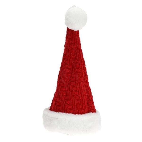 KNITTED DELUXE SANTA HAT (KM) Thumbnail