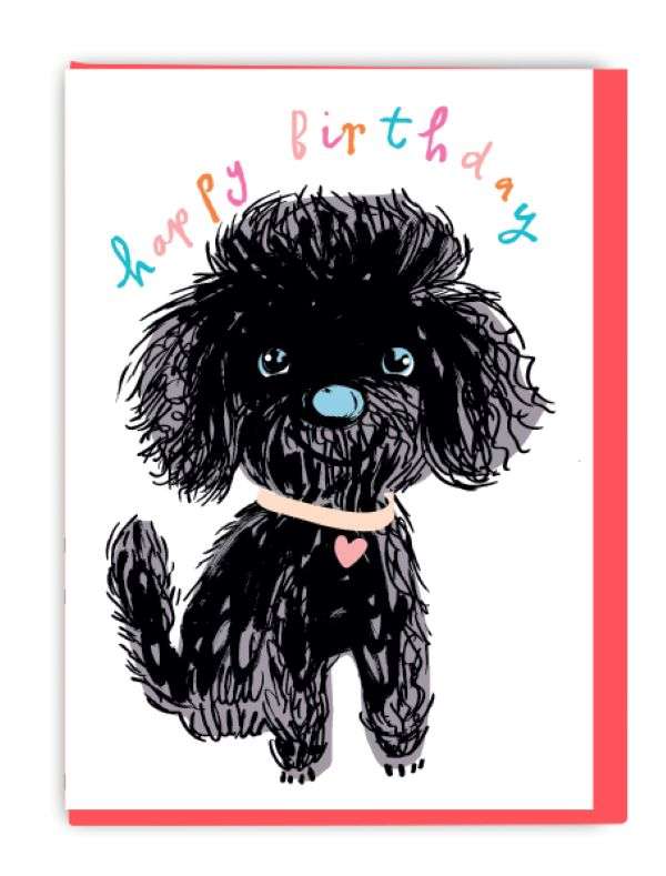 HAPPY BIRTHDAY (BLACK DOG) CARD Thumbnail