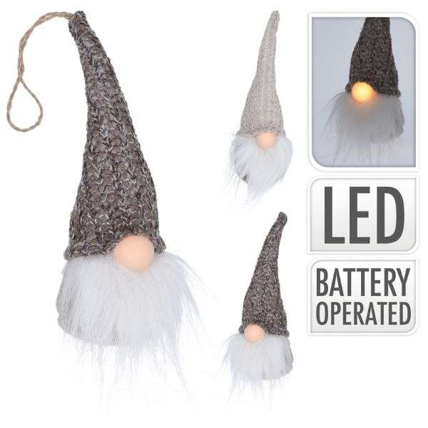 HANGING GNOME WITH LED NOSE Thumbnail