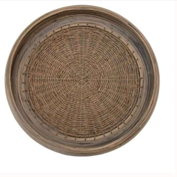 BAMBOO & SEAGRASS TRAY WITH HANDLE Thumbnail
