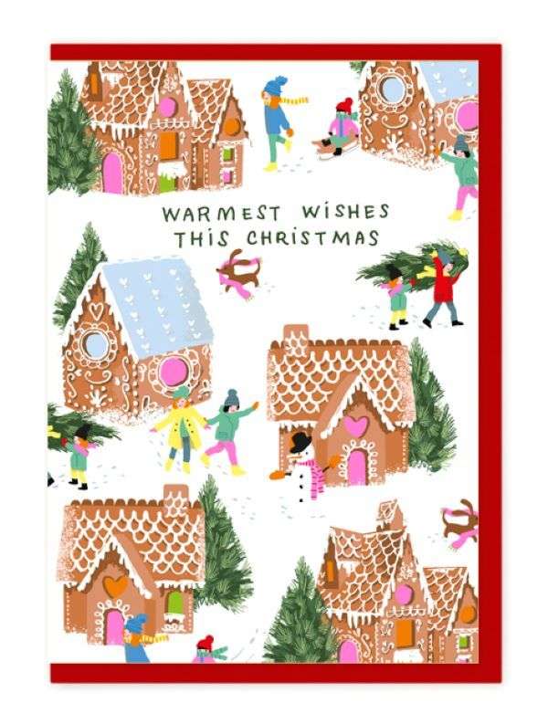 WARMEST WISHES THIS CHRISTMAS GINGERBREAD HOUSE CARD Thumbnail