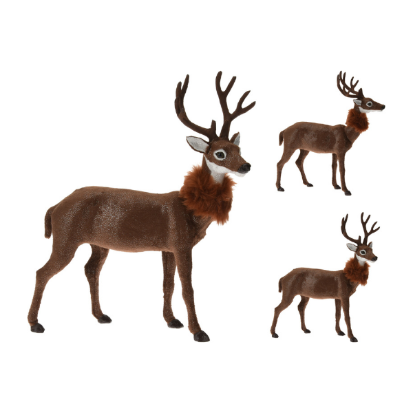 DEER WITH SCARF-BROWN COLLECTION (KM) Thumbnail