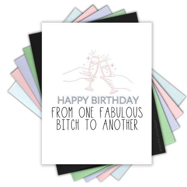 HAPPY BIRTHDAY FROM ONE FABULOUS B*TCH TO ANOTHER CARD Thumbnail