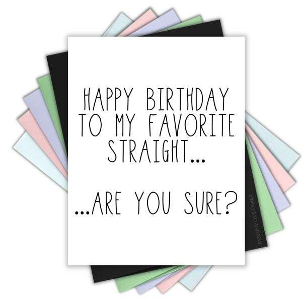 HAPPY BIRTHDAY TO MY FAVOURITE STRAIGHT CARD Thumbnail