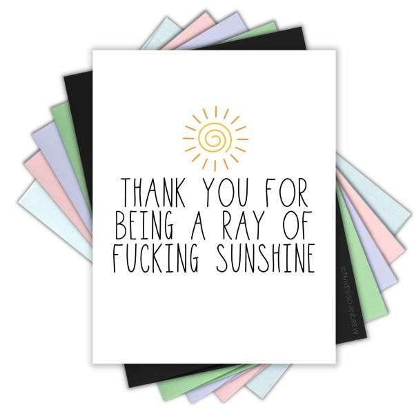 THANK YOU RAY OF SUNSHINE CARD Thumbnail
