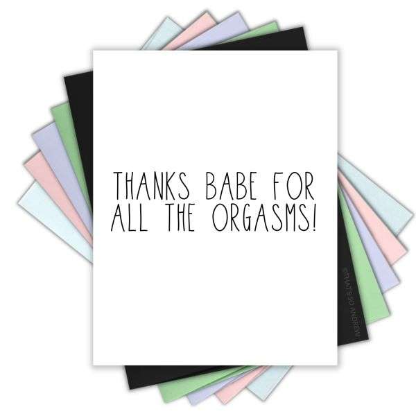 THANK YOU FOR THE ORGASAMS CARD Thumbnail