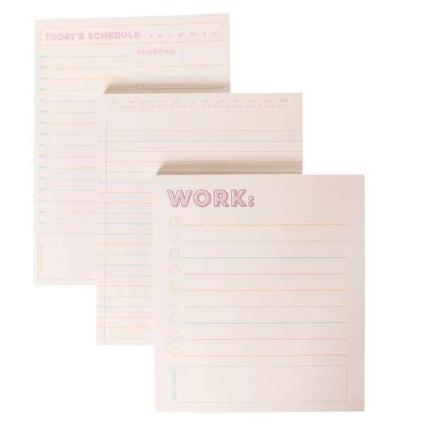 COLOURFUL CREAM SET OF 3 NOTEPADS Thumbnail