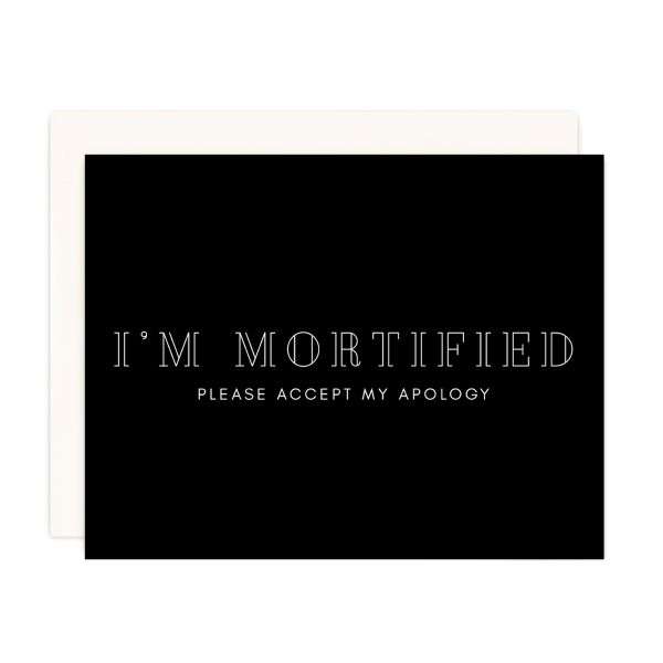 I'M MORTIFIED PLEASE ACCEPT MY APOLOGIES CARD Thumbnail