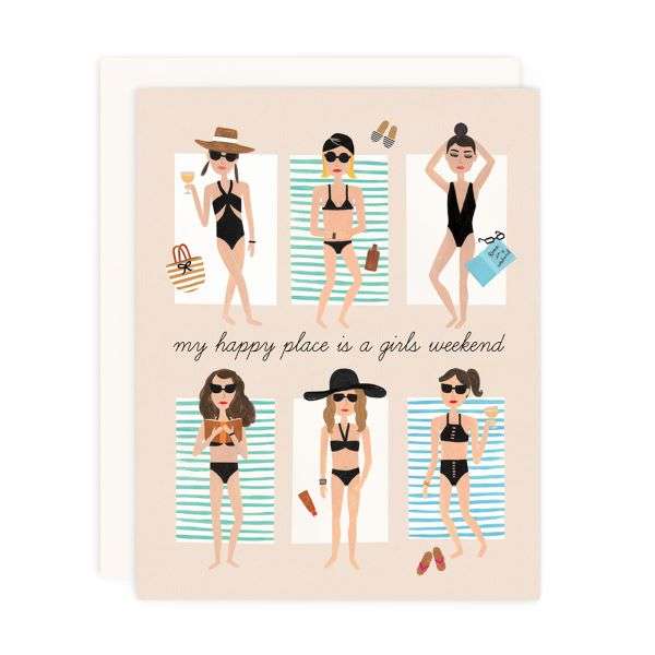 MY HAPPY PLACE IS A GIRLS WEEKEND CARD Thumbnail