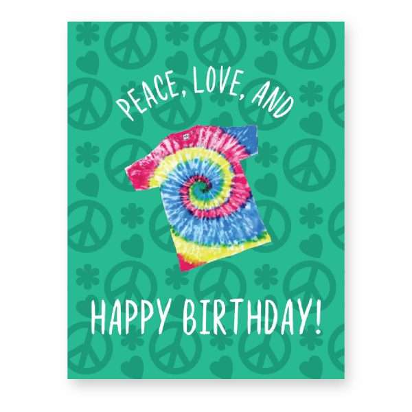 PEACE LOVE AND HAPPY BIRTHDAY CARD Thumbnail