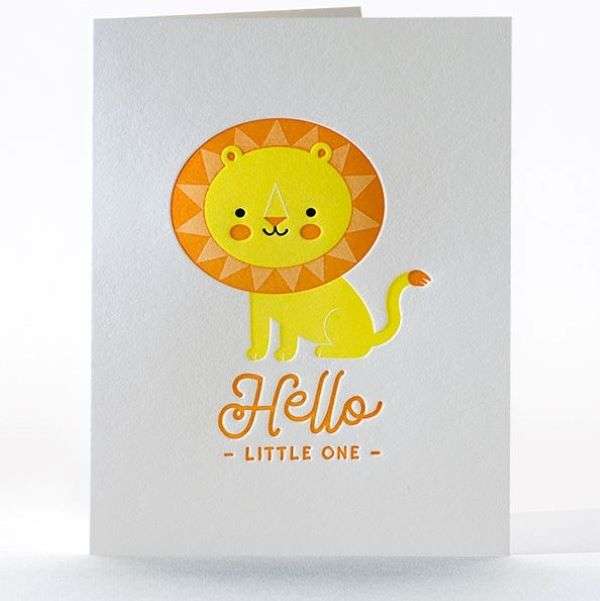 HELLO LITTLE ONE LION CARD Thumbnail