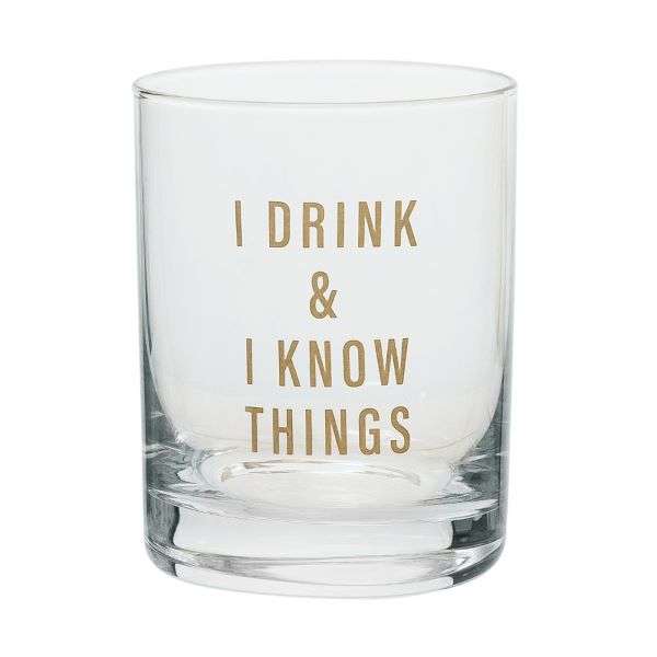 I DRINK & I KNOW THINGS ROCK GLASS Thumbnail