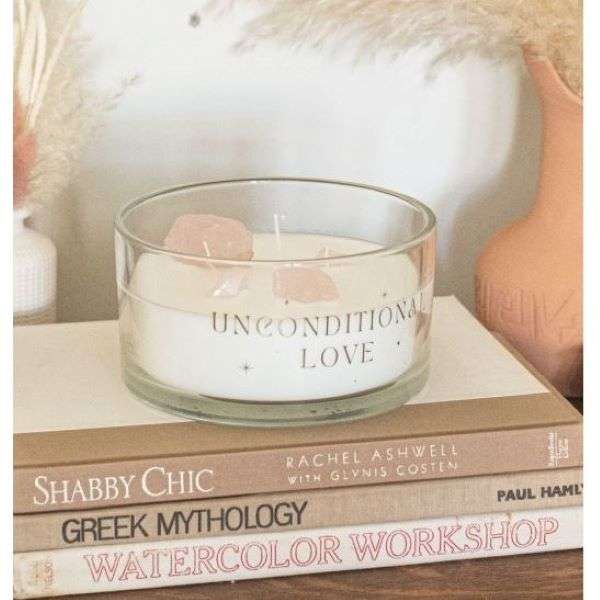 UNCONDITIONAL LOVE CRYSTALS CANDLE Thumbnail