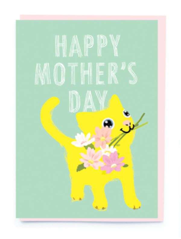 HAPPY MOTHER'S DAY KITTEN & POSY CARD Thumbnail