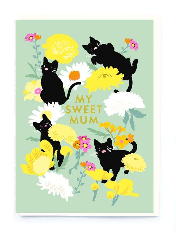 MY SWEET MUM BLACK CATS CARD Thumbnail